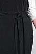 Чёрно-белое платье 3376-1 с пояском и рукавами летучая мышь купить оптом в FORUS