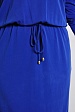 Ультрамариновое платье баллон 8014-4 с рукавами три четверти и шнурками оптом купить в FORUS