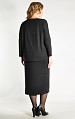 Черное платье 8206/1 миди с цельнокроеным воротом и широкой проймой купить оптом в FORUS
