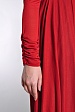 Красное длинное платье 8061-67 с цельнокроеным воротом и длинными рукавами купить оптом в FORUS
