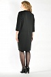 Черное прямое платье 8157-1 с вырезом капелька и втачными карманами оптом купить в FORUS
