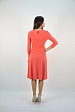 Персиковое приталенное платье 5010-А с рукавами три четверти купить оптом в FORUS