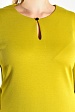 Желтое платье 8166/62 с вырезом замочная скважина и пуговицами купить оптом в FORUS