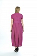 Длинное платье цвета фуксия 5058-68 с широким поясом купить оптом в FORUS