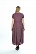 Длинное фиолетовое платье 5058-67 с широким поясом купить оптом в FORUS