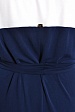 Сине-белое платье 3376-3 с пояском и рукавами летучая мышь купить оптом в FORUS