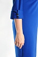 Синее приталенное платье 8166-12 с вырезом капелька и рукавами с подворотами купить оптом в FORUS