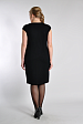 Классическое черное платье из вискозы 3353-1 с короткими рукавами купить оптом в FORUS