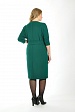 Однотонное зеленое платье миди 13252-32 с рукавом летучая мышь и поясом купить оптом в FORUS
