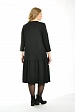 Черное платье 8212-1 с завышенной талией и декорированными карманами купить оптом в FORUS