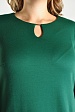 Зеленое прямое платье 8157-35 с круглым воротником и широкими карманами купить оптом в FORUS